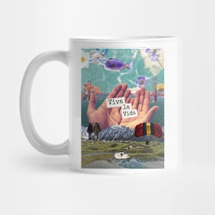 Viva La Vida, A Surreal Pro Living Collage Mug